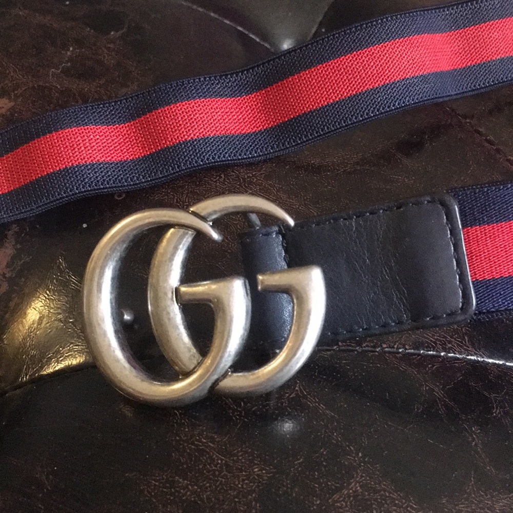 Gucci striped elastic belt (Kids/Women’s) 26inch